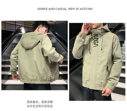 Sport Hooded Jacket for Men Plus Size 6XL 7XL Autumn Winter Fashion Coat Loose Outwear Big Size Men Clothing Chaquetas Hombre