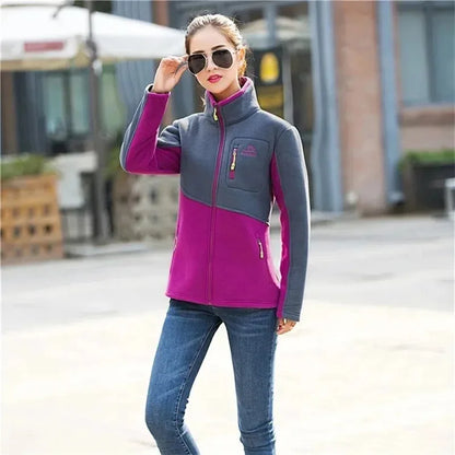 Autumn Spring Women's Sweatershirt Plush Thickened Young And Middle-aged Fleece Coat Female Blouse Loose Zip Embroidered Jacket