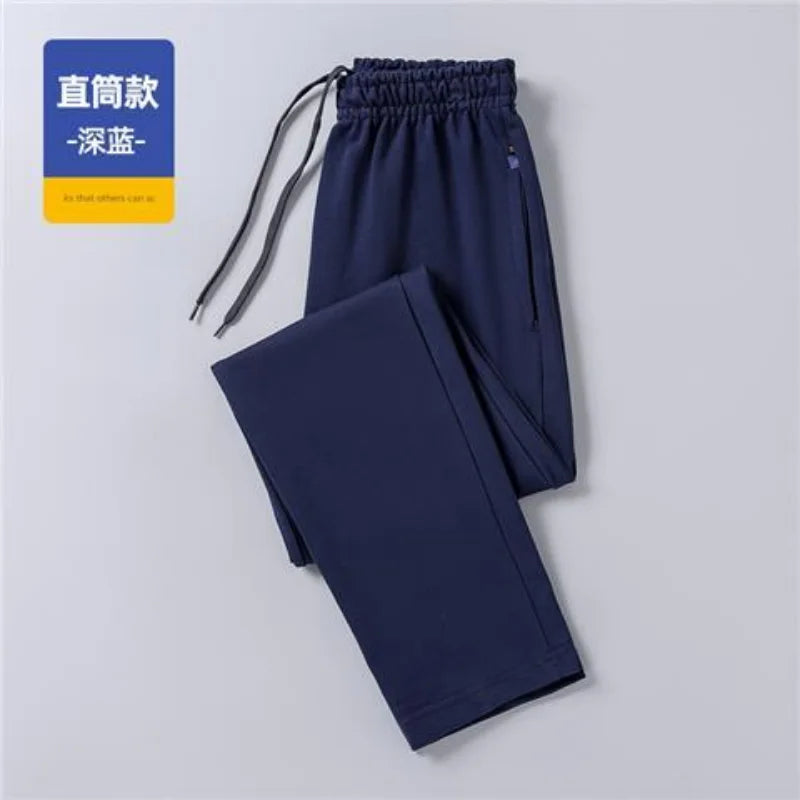 Men's Pants Winter New Casual Fleece Sweatpants Soft Drawstring Fleece Trousers Cotton Fashion Loose Fleece Running Pants