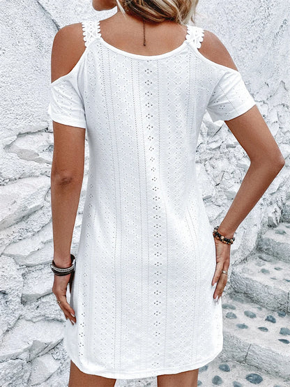 Loose Off Shoulder Mini Dress Women Summer Casual Holiday Party Beach Vestidos White Chic Elegant Office Ladies A line Dresses