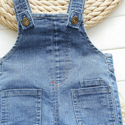 IENENS Boy Girl Overalls Toddler Clothes Child Jumpsuit Infant Denim Dungarees 1 2 3 4 Years Spring Autumn Baby Soft Jeans