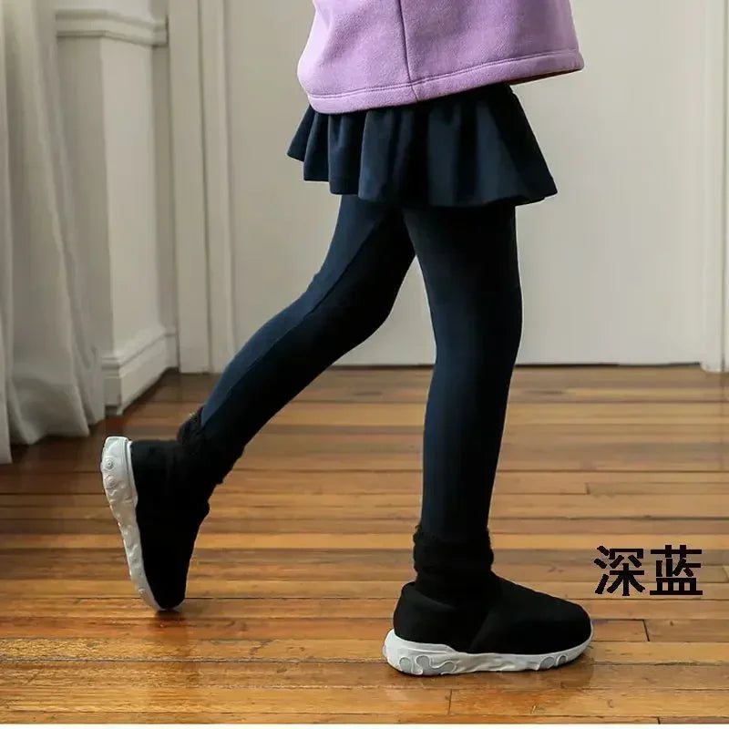 Girls Skirt Leggings Kids Skirt-pants 2024 Spring Autumn Teens Pant 2 To 12Yrs Children's Candy Color Clothing Korean Style