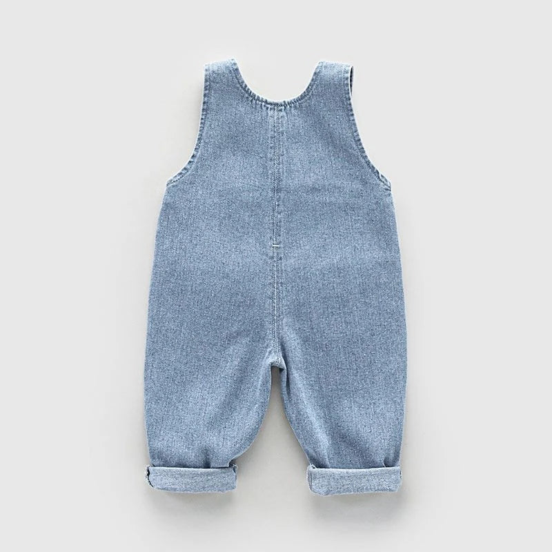 DIIMUU Toddler Baby Clothing Children Boys Overalls Kids Girls Denim Pants Casual Dungarees Trousers Rompers Jumper 1-5 Years