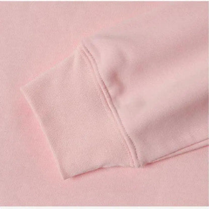 Spring Autumn Clothing Cherry Pollen Hoodies Sweatshirt Women Female Light Pink Peach Powder Early Cotton Zipper Jacket Coat