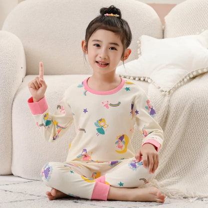 Baby Boys Pajamas Autumn Long Sleeved Children's Clothing Sleepwear Teen Pajama Cotton Pyjamas Sets for Kids 6 8 10 12 14 Years