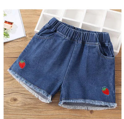 Girls Denim Shorts Teenagers Summer Lace Short Pants Kids Beach Clothes Children's Shorts For Teenage Girls