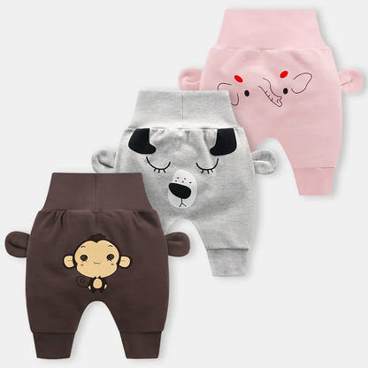 Baby Cute Pants Boys Girl Cartoon High Waist Protection Belly Children Toddler Spring Autumn Newborn Trousers