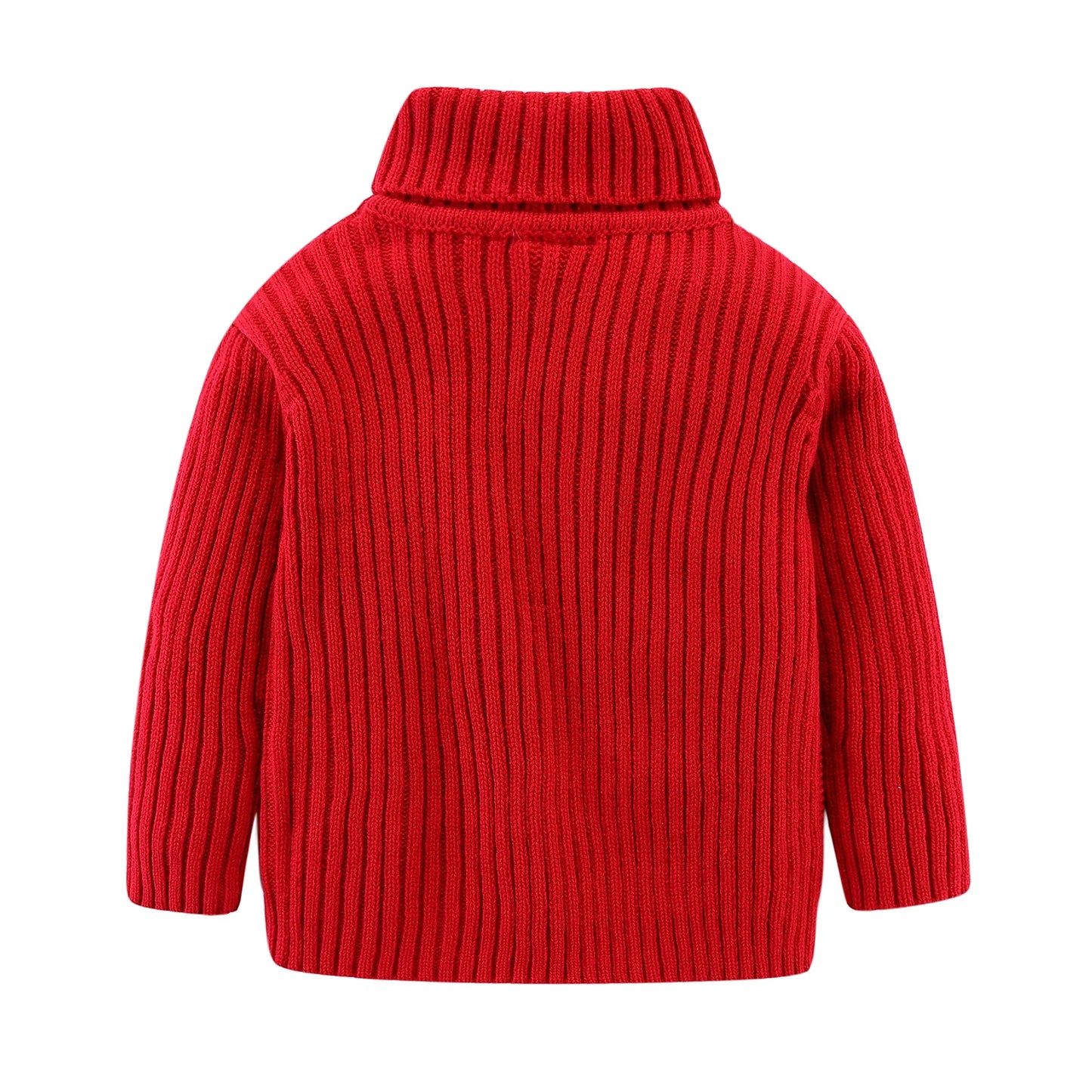 Mudkingdom Girls Boys Sweater Pullover Solid Color Autumn Winter Turtleneck Knitted Sweater for Kids Clothes Long Sleeve