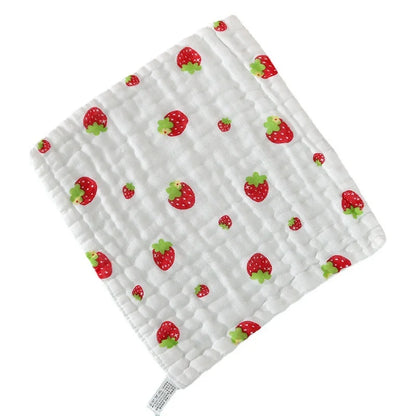 3Pcs Baby Towel Face Washcloth Muslin Squares Cotton Hand Wipe Six Layers Gauze for Bathing Feeding Kids Handkerchief 25x25cm