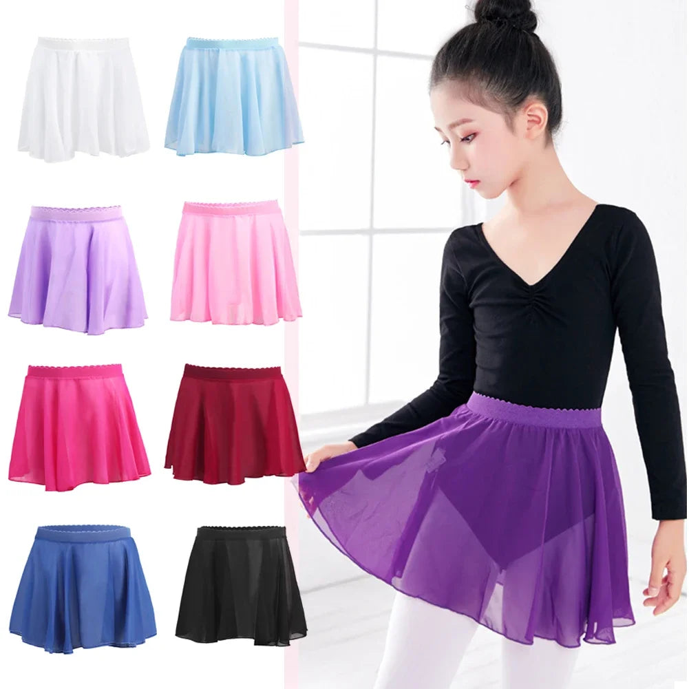 9 Colors Ballet Skirts Girls Dance Skirt White Black Chiffon Skirts Woman Tie Up Mini Short Skirt For Dancing