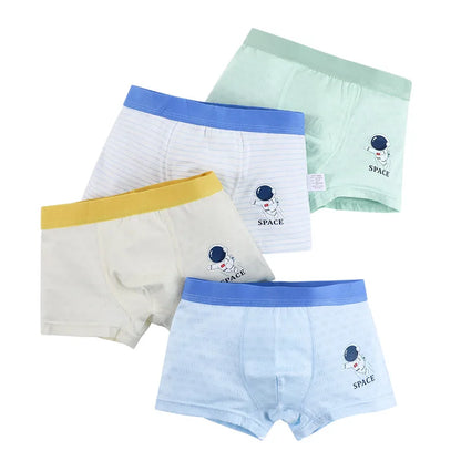 Summer Kid Thin Mesh Breathable Panties for Boy Cute Print Knicker Soft Comfort  Antibacterial Underwear 3+y Young Child Clothes