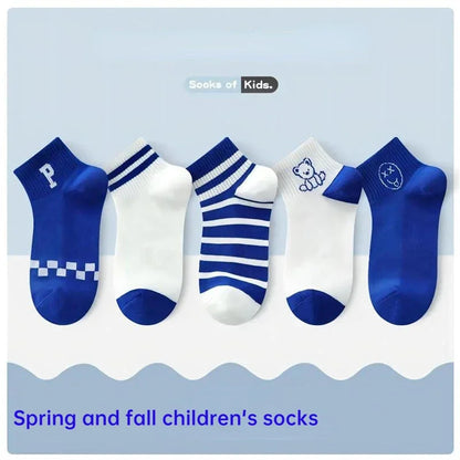 Baby Sports Socks for Kids Girls Boy Cotton Stripe Cartoon Animals Spring Autumn Toddler Knitted Athletic Socks Newborn 5-8Y