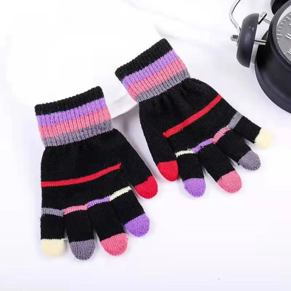 Lovely Knitted Kids Gloves Thick Fingerless Fingerless gloves Winter Warm Boys Girls