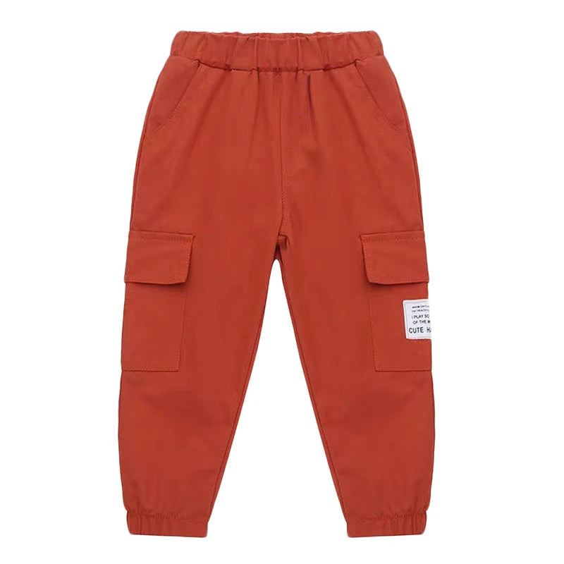 New Cotton Cargo Pants For 2-6 Years Old Solid Boys Casual Sport Pants Enfant Garcon Kids Children Trousers