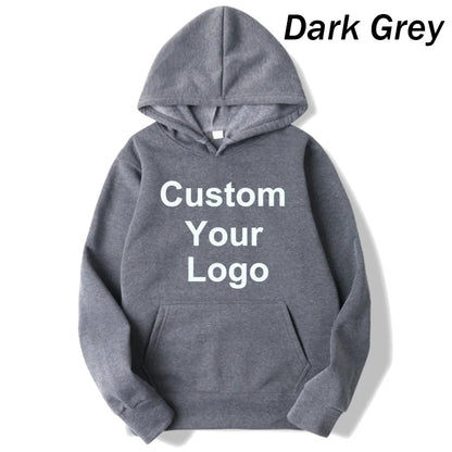 Custom Your Logo Hoodies Men/Women Customize Any Design Style Print Sweatshirt Hooded Autumn Spring Streetwear Hoody Hoodie