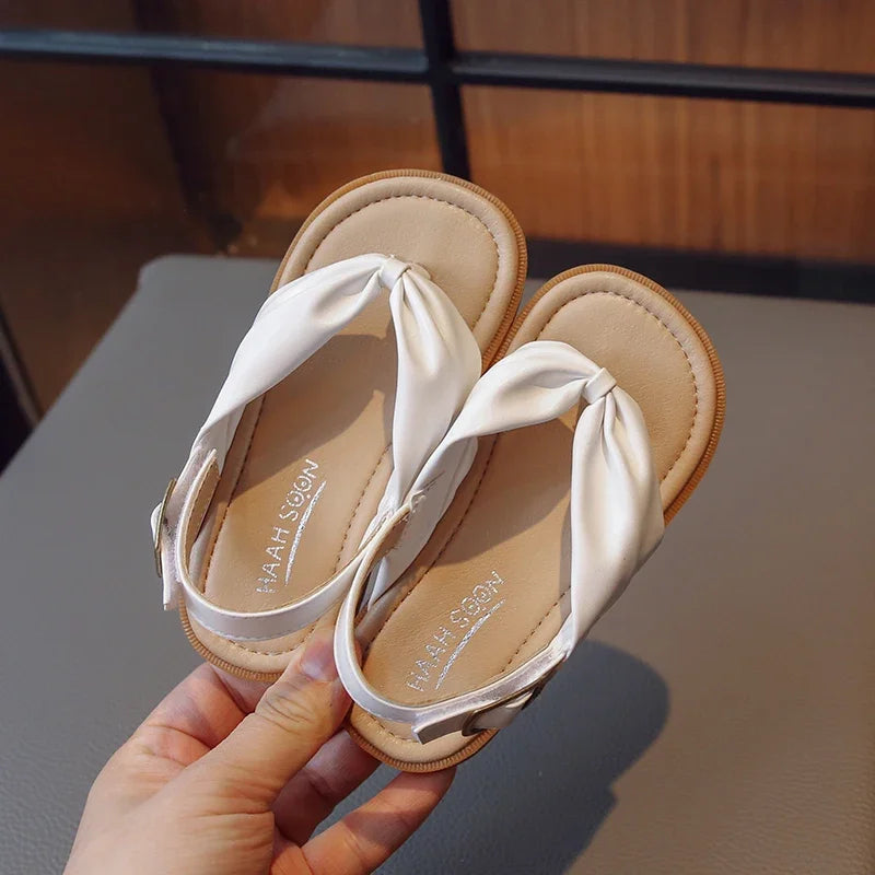 Baby Girls Sandals Simple Flip-flops Unique Japanese Style Children Casual Shoes Boys Kids Summer Beach Shoes All Match