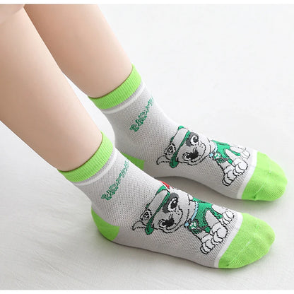 5 Pairs Paw Patrol Kids Socks Cotton Boys Cute Cartoon Socks for Children Baby Casual Socks Spring and Summer Boys Socks