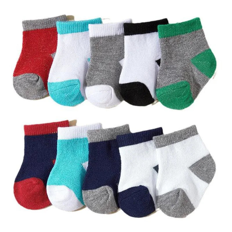 5Pair New Colored Boys and Girls Baby Socks