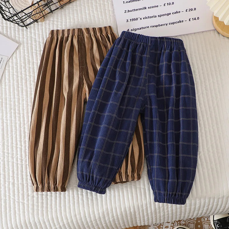 New Children's Sports Pants Kids Casual Pants 2-6 Years Boys and Girls Korean Outwear Trousers Free Shipping