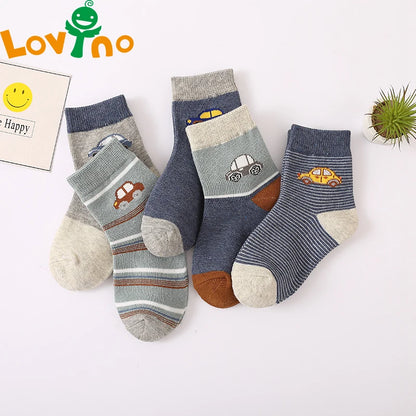 5Pairs Baby Socks Newborn Baby Boy Cute Short Sock 0-1-3-8Y Kids Cotton Toddler Cartoon Soft Children's Sports Socks for Girls