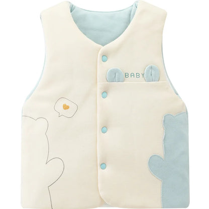 0-1Y Newborn Baby Vest Cotton Toddler Waistcoat Sleeveless Jacket for Girls Boys Vests Winter Children Clothes Cartoon