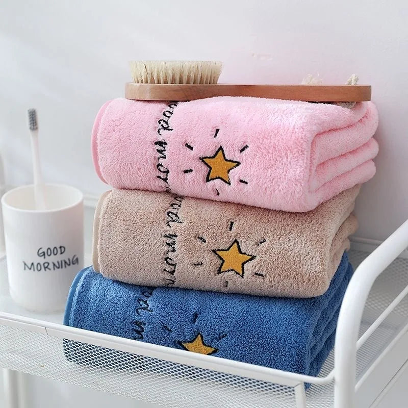 Soft Cotton Baby Towels Cartoon Children Bath Towel Newborns Handkerchief Bathing Face Washcloth Shower Towel for Kids 35x75cm