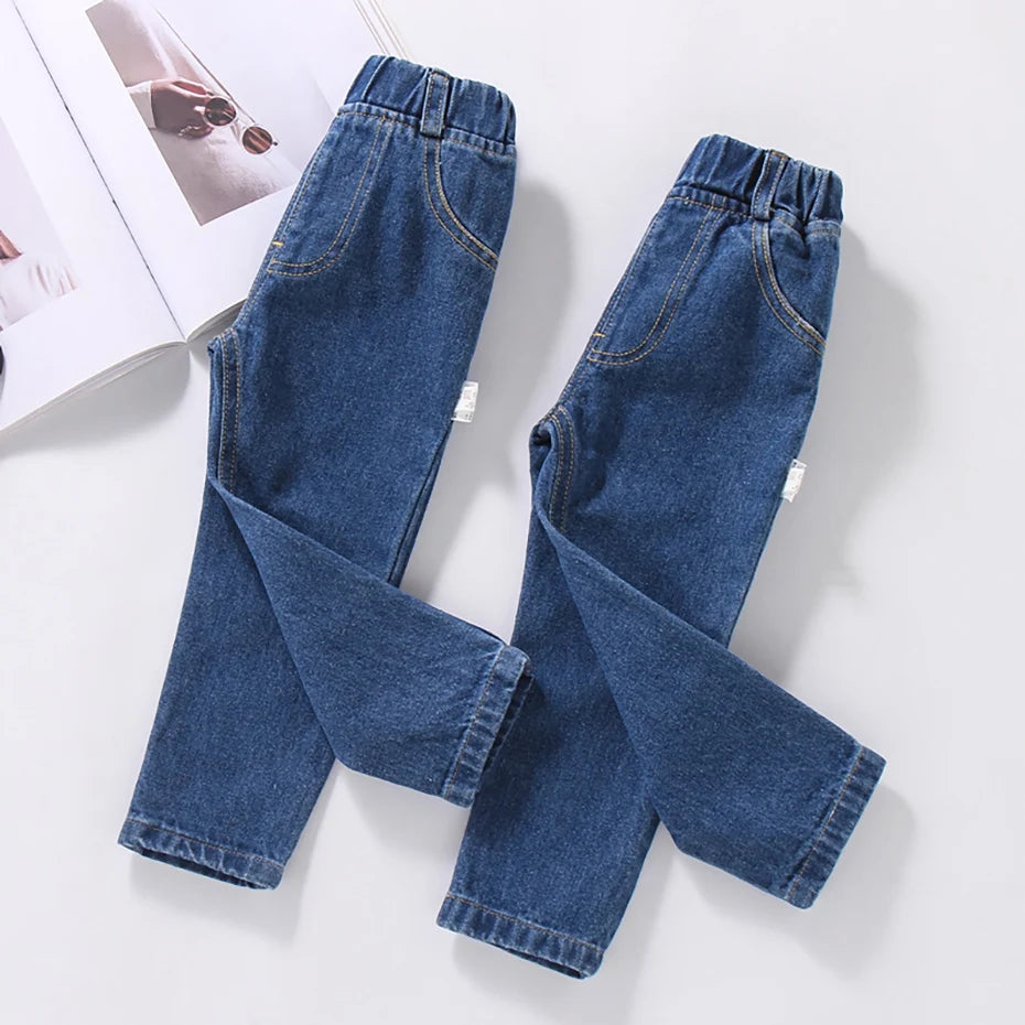 Jeans Girl Solid Color Girl Jeans Spring Autumn Jeans Kids Casual Style Children Clothes