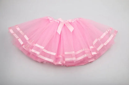 Baby Girl Tutu Skirt Cute Kids Princess Tulle Skirts Summer Children Party Ribbon Skirt Girls Dance Pettiskirt