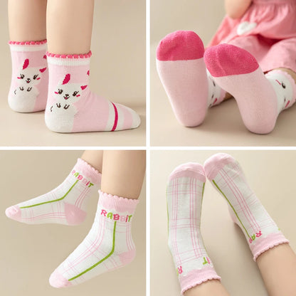 5Pairs Children's socks animal Print Comfortable Breathable Casual Soft Kids Socks thin socks for children носки летние детские