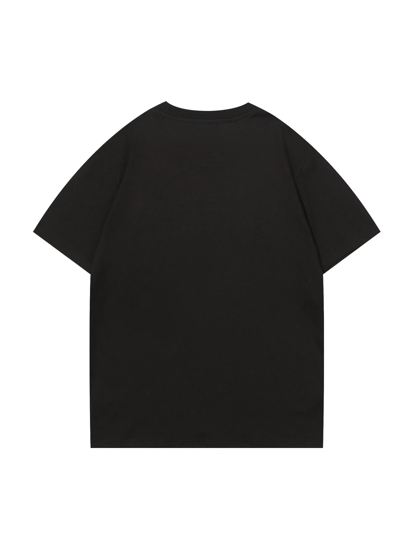 Boys and girls universal black cotton round neck short-sleeved T-shirt top summer outdoor casual solid color