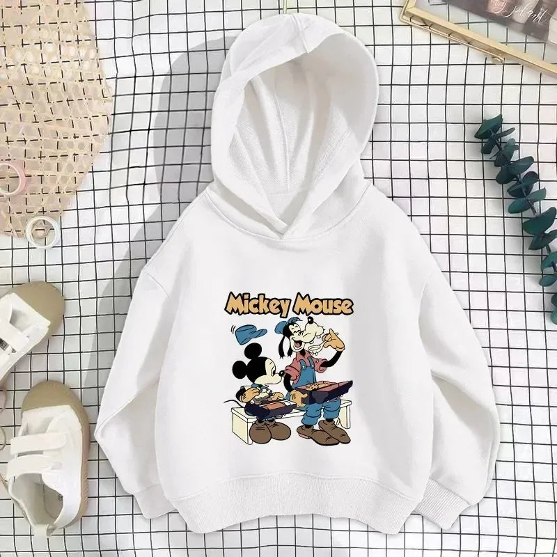 Boys cartoon cute kids hoodie jumper 2024 Spring and Autumn girls casual sports children's clothing Mickey Mouse sweatshirt