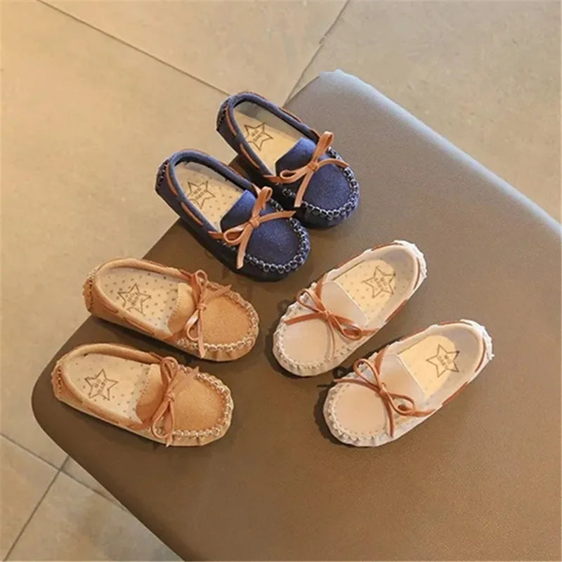 Children Loafers Shoes Boys Flat Sneakers Baby Kids Casual Shoes Toddler Girls Breathable Slip-on Shoes Soft Bottom Solid Color