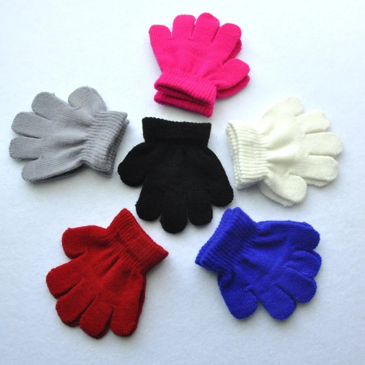 1-3years Children Winter Warm Gloves Baby Girls Baby Boys Toddler Knitted Acrylic Gloves KF198