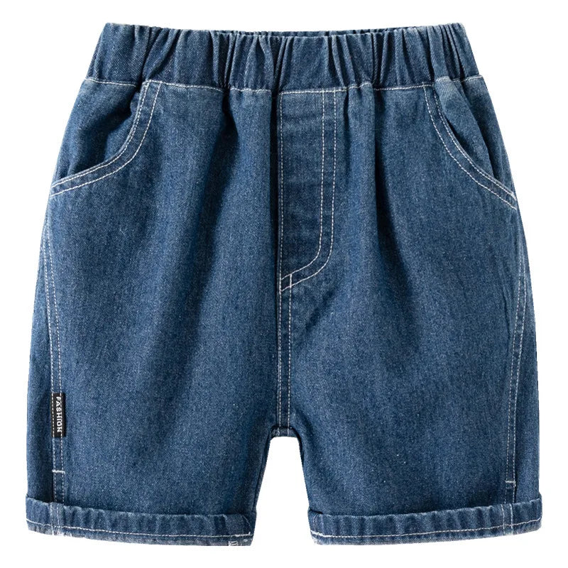 Boy Denim Shorts Kids 1 to 2 3 4 5 6 7 Years Cotton Soft 2024 Summer Blue Black Toddler Girl Shorts Korean Children Jean Shorts