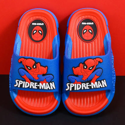 Disney Children's Cartoon Sandals Home Slippers Summer Bathroom Soft Bottom Anti-skid Boys Red Shoes Size 24-41