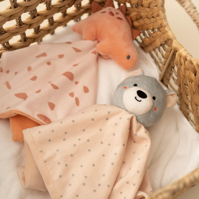 Baby Soft Security Blanket Infant Lovely Comforter Toy Stuffed Animal Newborn Gifts for Boys and Girls Toddler Sleeping Toys