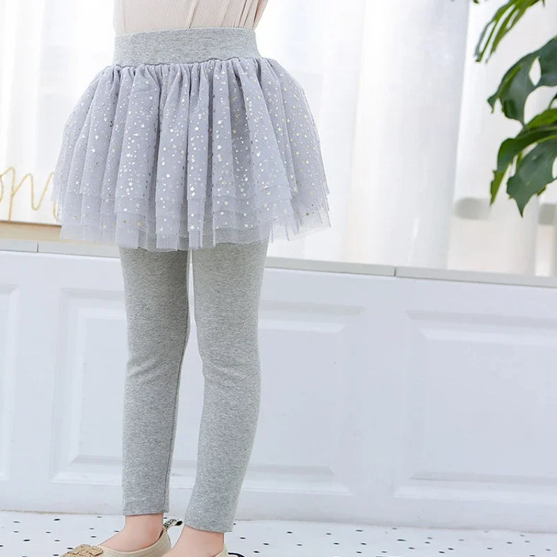 Girls Leggings Kids Leggings Lace Princess Skirt-pants Spring Autumn 2 To 8 Yrs Children's Casual Skinny Legging Clothing