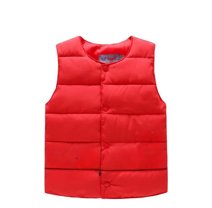 2024 Cartoon Printed Children's Cotton Sleeveless Vest Autumn Winter Baby Boys Girls Warm Outerwear Coats