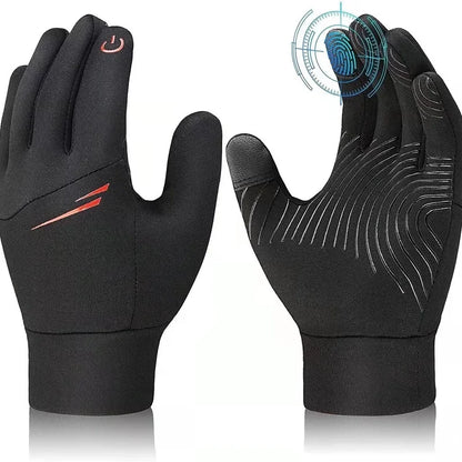 Winter Children Bicycle Riding Gloves Warm Non-slip Waterproof Touch Screen Outdoor Sport Bike Cycling Skiing Full-finger Gloves