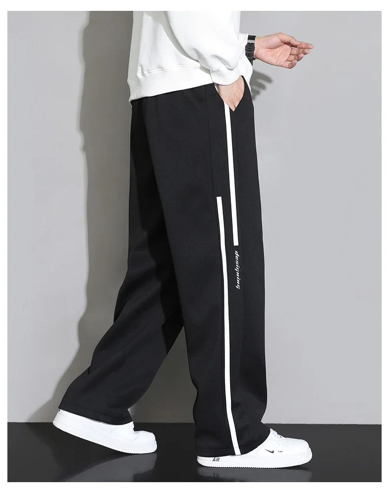 2024 New Sweatpants Men Baggy Joggers Wide Leg Pants Neutral Breathable Loose Outdoor Trousers Fashion Design Jogging Pants