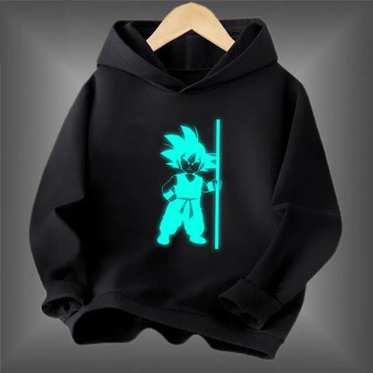 Kids Luminous Hoodies Boy Girl Streatwear Hoody Sweatshirt Pullover Casual Clothing Funny Battery Long Sleeve Glowing Clothes