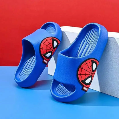 Children's Cute Cartoon Spider-man Sandals and Slippers Boys Lightweight Soft Sole Shoes Home Bathroom Anti Slip Sole Slippers