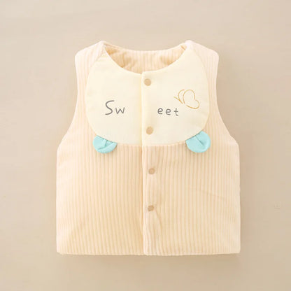 0-1Y Newborn Baby Vest Cotton Toddler Waistcoat Sleeveless Jacket for Girls Boys Vests Winter Children Clothes Cartoon