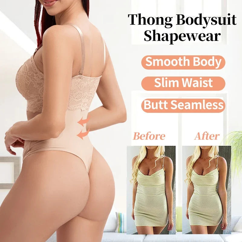 Bodysuit Shapewear Women Seamless Full Body Shaper Waist Slim Tummy Control Underwear Flat Belly Smooth Corset Nude