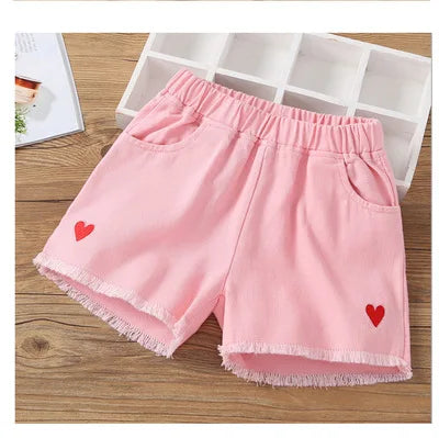 Girls Denim Shorts Teenagers Summer Lace Short Pants Kids Beach Clothes Children's Shorts For Teenage Girls