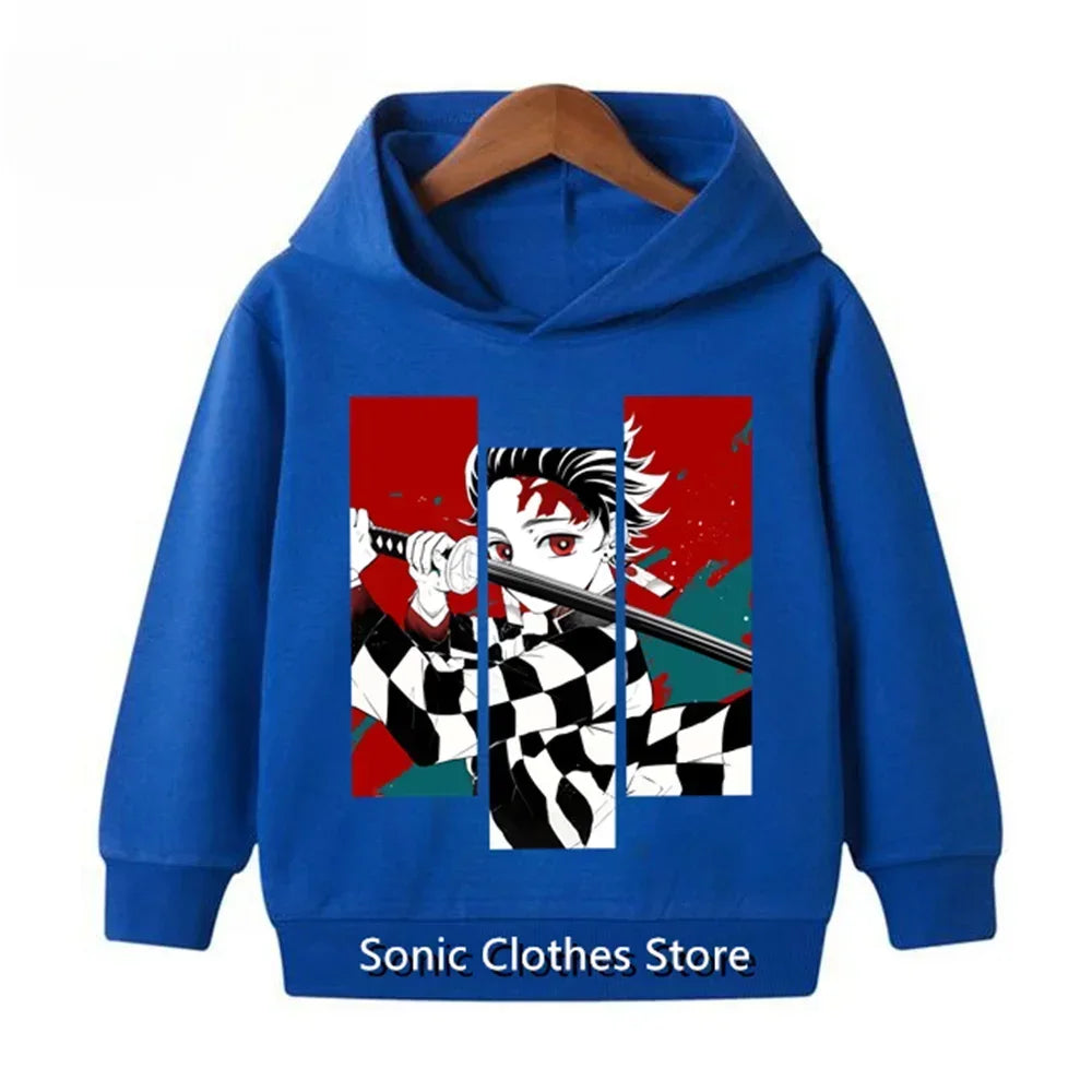 Anime Demon Slayer Kimetsu no Yaiba 3D Printed Hoodies Fashion KidsHoodie Harajuku Sweatshirts Boys Girls Tracksuits Clothes