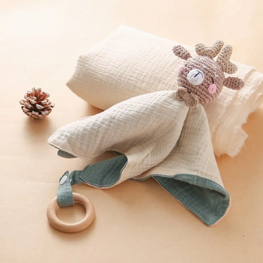 Baby Comfort Towel Newborn Stuff Baby Comforter Things Crochet  Animal Comforter towel for baby Bicolor Towel Sleep Accessories