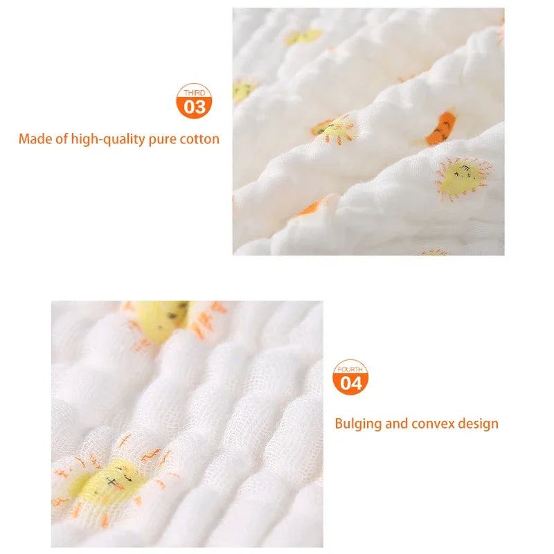 6 Layers Gauze Towel Cotton Baby Bath Towels Newborn Bathrobe Infant Toddler Washcloth Boy Girl Bathroom Blanket Baby Towel