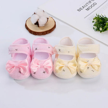 Square Mouth Girl Shoes Breathable Crib Shoes Warm Light Shoes Toddler Shoes For 0-12M