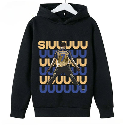 Children's Clothing Casual Children's Hoodie Spring and Autumn Sports Sweatshirt for Boys and Girls Ronaldo Printed Bluey